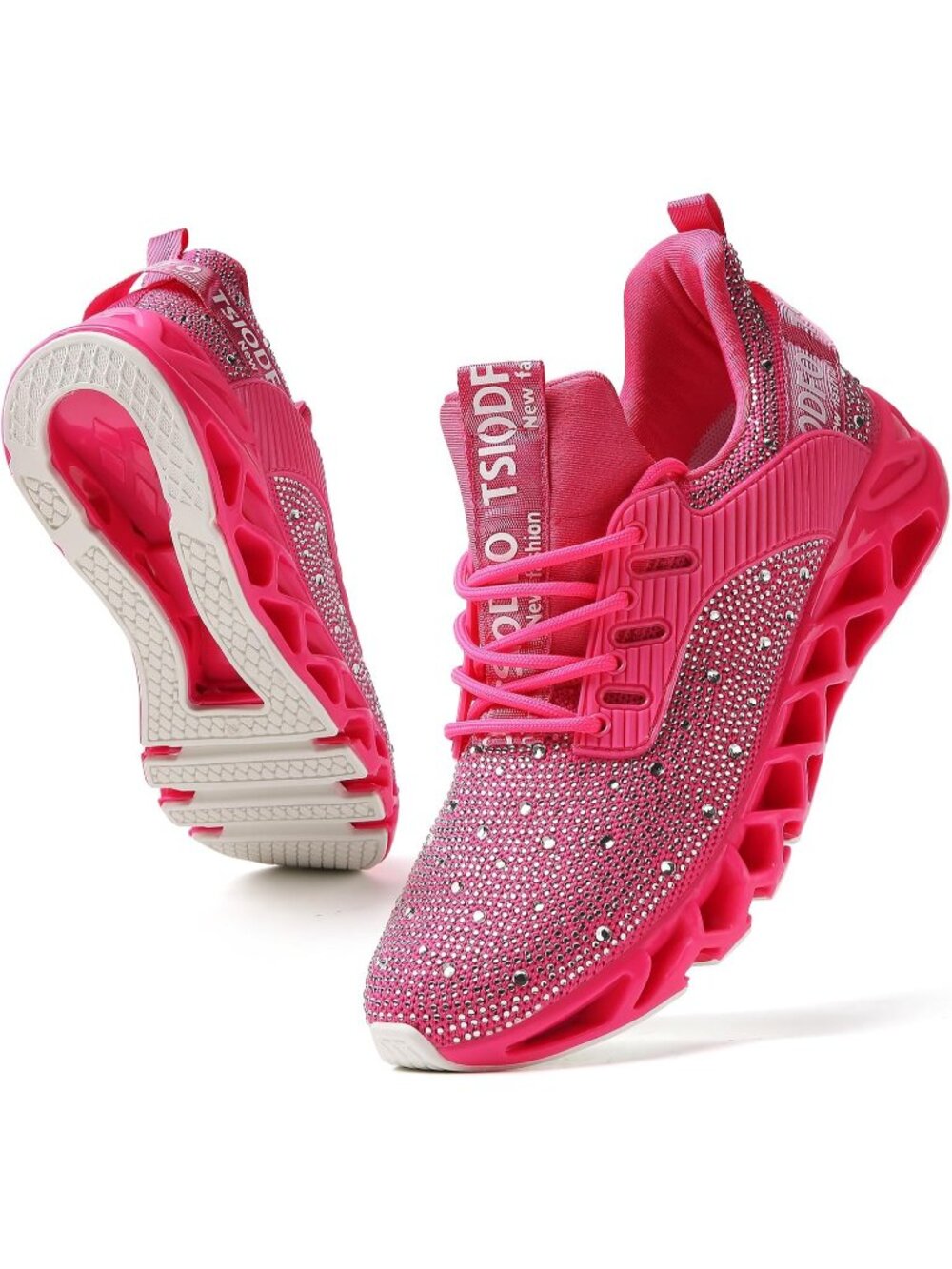 Women's Rose Red 1 High Upper Sneakers Breathable Athletic Basketball Shoes